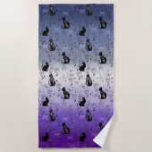 Serviette De Plage Chat noir Pride Bouton Lesbienne - Mystical Witchy (Devant)