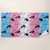 Serviette De Plage Chat noir Transgenre Pride - Mystical Witchy (Devant)