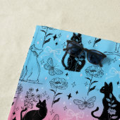 Serviette De Plage Chat noir Transgenre Pride - Mystical Witchy (En situation)
