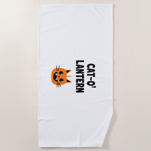 Serviette De Plage Chat-O'-Lanterne 3 (Devant)