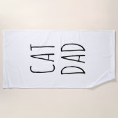 Serviette De Plage "Chat Papa" Simple Farmhouse moderne (Devant)
