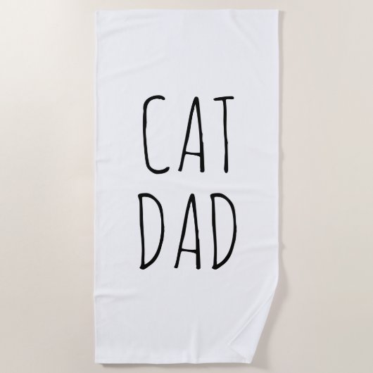 Serviette De Plage "Chat Papa" Simple Farmhouse moderne (Devant)