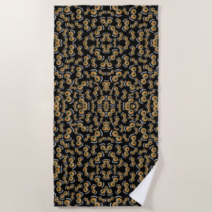 Serviette De Plage Chat Peureux Halloween Yeux de Chauve-Souris
