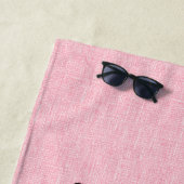 Serviette De Plage Chat rose et noir mignon (En situation)