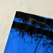 Serviette De Plage Chat sur un fil Lune Bleue (En situation)