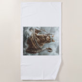 Serviette De Plage Chat viking (Devant)