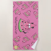 Serviette De Plage Chat Watermelon Cute Kid's (Devant)