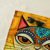 Serviette De Plage Chat Whimsical (En situation)