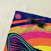 Serviette De Plage Chat zen moderne (En situation)