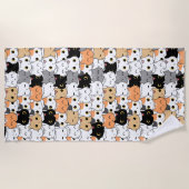 Serviette De Plage Chats (Devant)