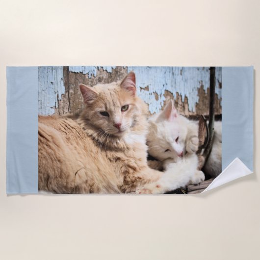 Serviette De Plage Chats (Devant)