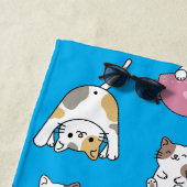 Serviette De Plage Chats Adorables (En situation)