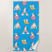 Serviette De Plage Chats Adorables (Devant)