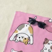 Serviette De Plage Chats Adorables (En situation)