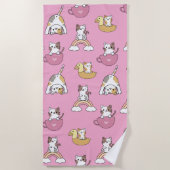 Serviette De Plage Chats Adorables (Devant)
