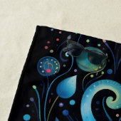 Serviette De Plage Chats bleus (En situation)