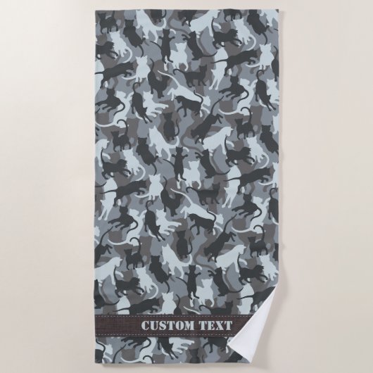 Serviette De Plage Chats Camouflage urbain (Devant)