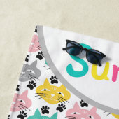 Serviette De Plage Chats d'été  (En situation)