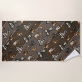 Serviette De Plage Chats d'étude utiles (Devant)