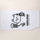 Serviette De Plage Chats et bière 1 (Devant)