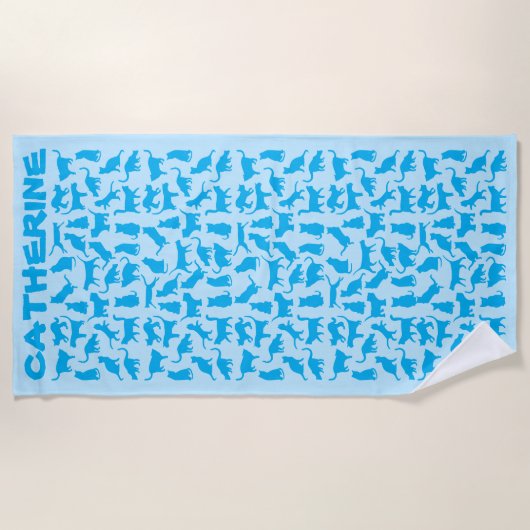 Serviette De Plage Chats faits sur commande (Devant)