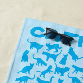 Serviette De Plage Chats faits sur commande (En situation)