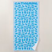 Serviette De Plage Chats faits sur commande (Devant)