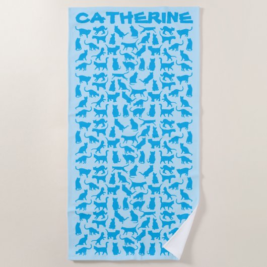 Serviette De Plage Chats faits sur commande (Devant)