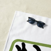 Serviette De Plage Chats noirs du milieu du siècle (En situation)