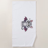 Serviette De Plage chatte brodée T-shirt classique (Devant)