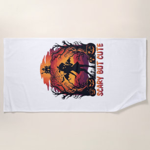 Serviette De Plage Chauve-souris fille citrouilles Halloween mignonne