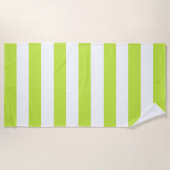 Serviette De Plage Chaux d'été brillant Vert Trappes horizontales (Devant)