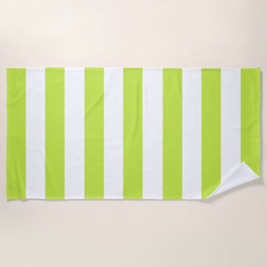 Serviette De Plage Chaux d'été brillant Vert Trappes horizontales (Devant)