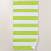 Serviette De Plage Chaux d'été brillant Vert Trappes horizontales (Devant)