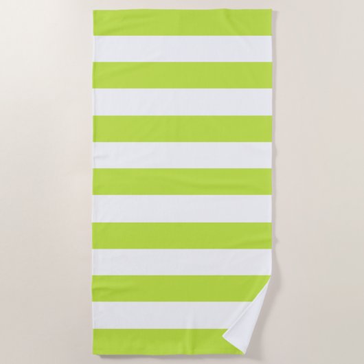 Serviette De Plage Chaux d'été brillant Vert Trappes horizontales (Devant)