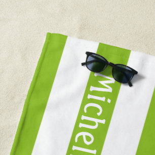 Serviette De Plage Chaux Vert Chaux Blancs Chaussures Personnalisées