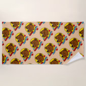 Serviette De Plage Cheeky Beach Bear - Un nu Derrière (Devant)