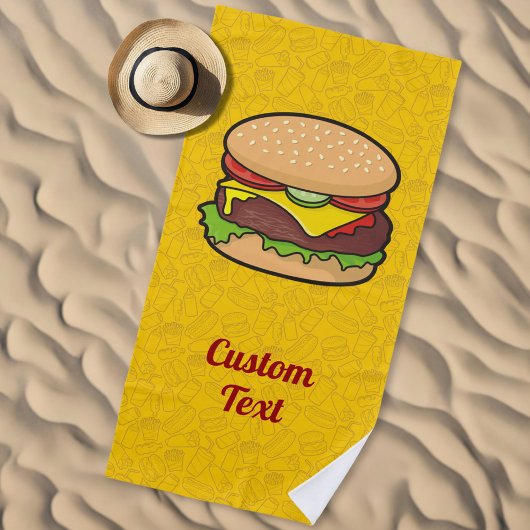 Serviette De Plage Cheeseburger