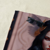 Serviette De Plage chef-d'oeuvre d'une fille goth Beach Towel (En situation)