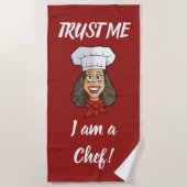 Serviette De Plage Chef femme (Devant)