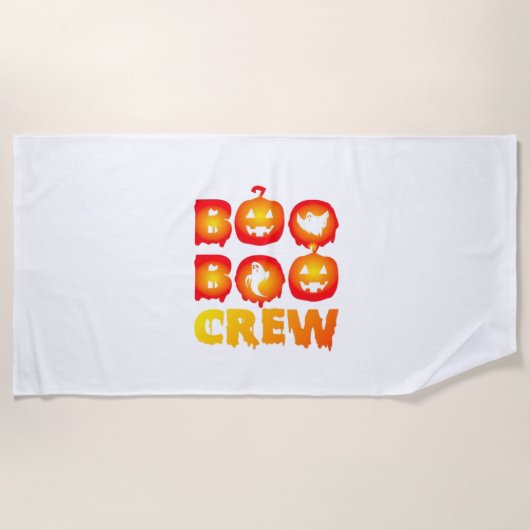Serviette De Plage Chemise Boo Boo Crew - Drôle Fantôme Halloween Nur (Devant)