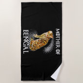 Serviette De Plage Chemise Chat Mère Du Bengale (Devant)