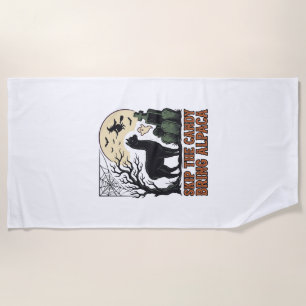 Serviette De Plage Chemise d'alpaga Halloween Mignon Fantomatique Ani