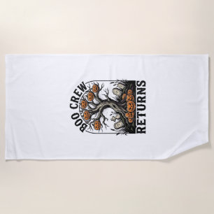 Serviette De Plage Chemise d'arbre d'Halloween Graphique de citrouill