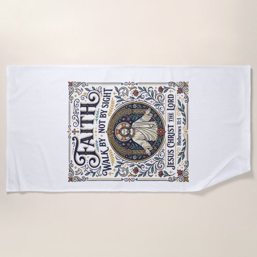 Serviette De Plage Chemise d'art d'écriture de journal de Bible de Jé (Devant)