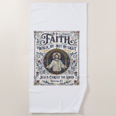 Serviette De Plage Chemise d'art d'écriture de journal de Bible de Jé (Devant)