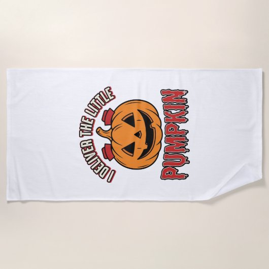 Serviette De Plage Chemise de conception de livraison d'Halloween de (Devant)
