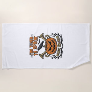 Serviette De Plage Chemise de gravure de citrouille Halloween profess