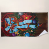 Serviette De Plage Chemise de Noël Red Dragon (Devant)