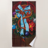 Serviette De Plage Chemise de Noël Red Dragon (Devant)